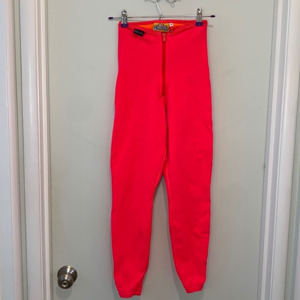Hot Chillys ski pants size small neon pink